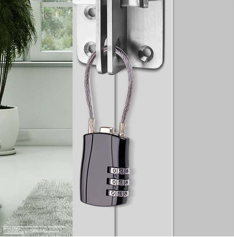 3 Digit Combination High Security TSA Customs Lock Helmet Lock For Backpack Trolley Case Luggage Suitcase Password Padlock