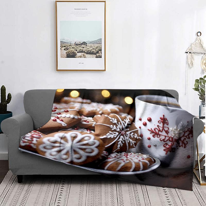 Hjemmedekorasjon plysj pledd sofateppe sengeteppe seng fluffy myke tepper dekor rutete moderne Halloween god jul vinter