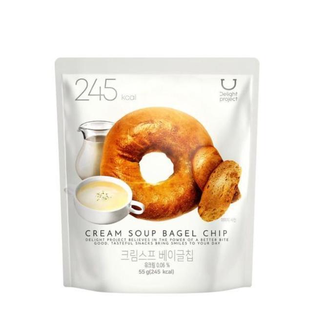 Delight Project Bagel Chips 7 Flavors – Garlic Butter, Honey Butter, Choco Cinnamon, Real Pizza, Apple Coco Soboro, Corn Soup, Cream Soup