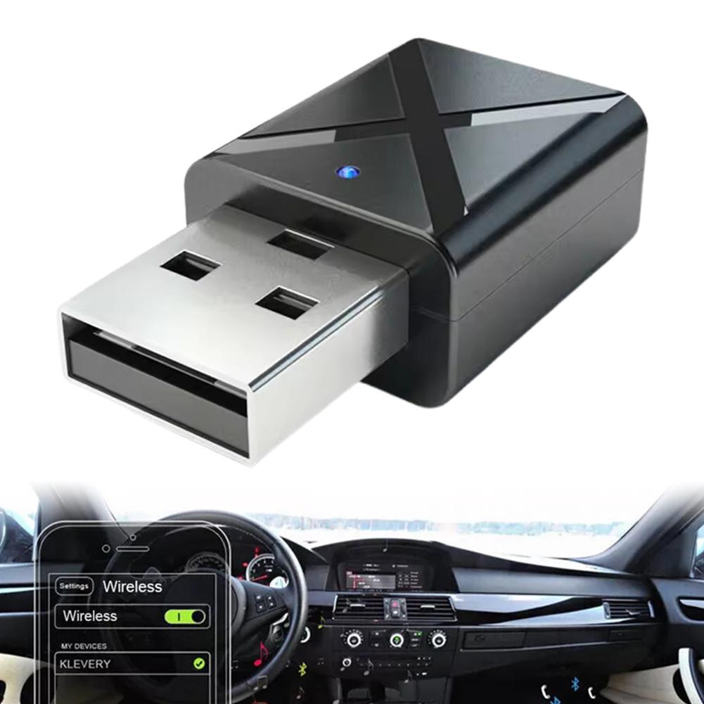 1PCS Bluetooth 5.0 USB Mini Stereo Audio Receiver Transmitter Adapter Kit AUX 3.5mm Wireless Fo S5N9