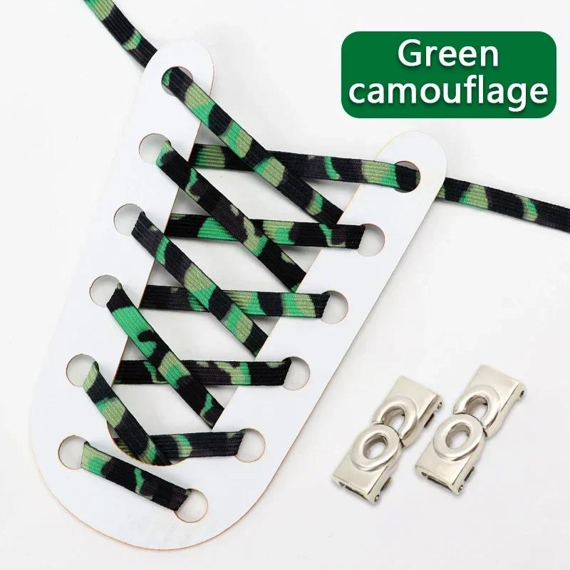 NEW Colourful Elastic Laces Sneakers Lock No Tie Shoelaces Kids Adult 8mm Wide Flat Shoelace Without Ties Shoes Accessories