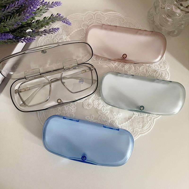 Transparent Glasses Case Plastic Glasses Storage Box Simple Portable Students Glasses Cover Flat Mirror Myopia Sunglasses Case