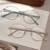 Anti Blue Light Korean Style Round Reading Glasses Computer Frames Alloy Women Prebyopia Spectacles Eyeglasses 0 -1.5 -2 -2.5 -3