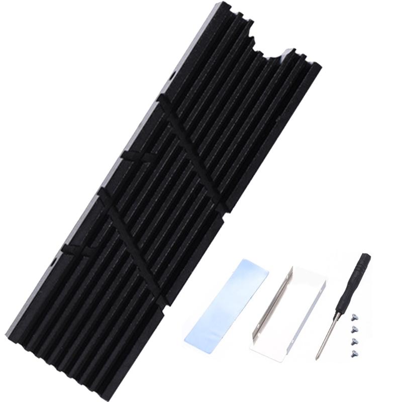 

Passive Cooling Aluminum Heatsink For M.2 2280 NVMe Drive Includes Silicone Thermals Pad for Game Setups ooling System чёрный