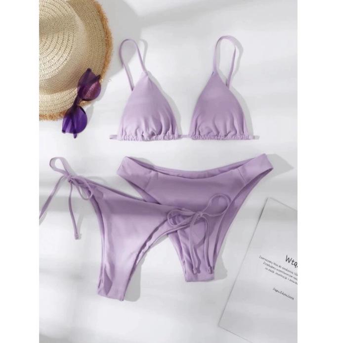 Women's Hot-Selling Three-Piece European & American Lace-Up Bikini Set