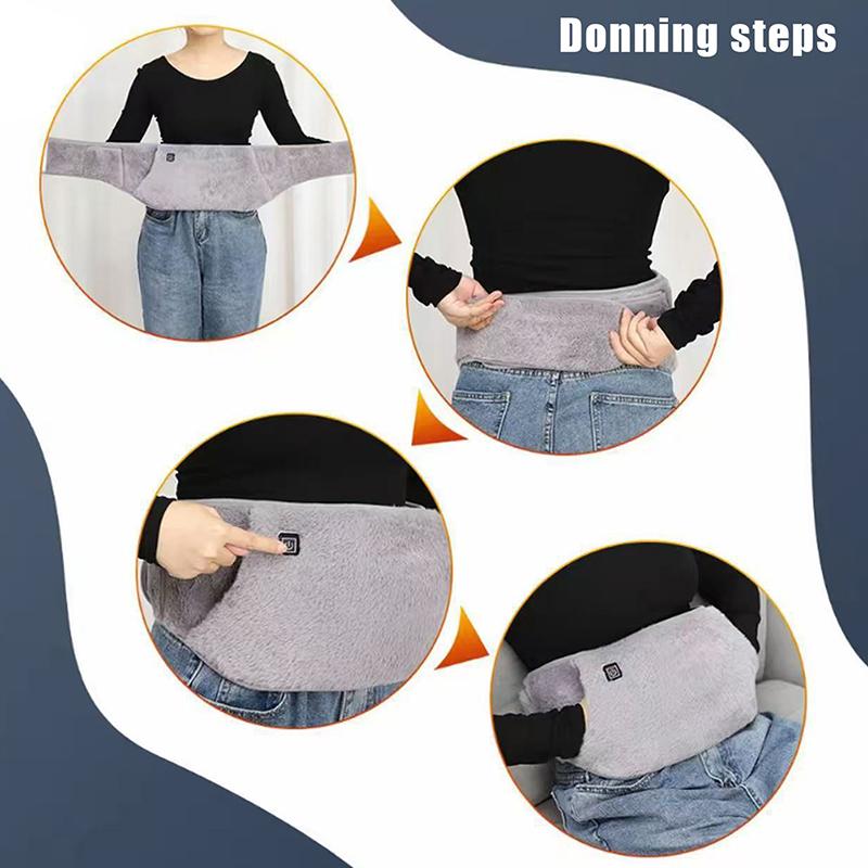 Usb Powered Heating Waist Belt, Heating Pad With Hand Pockets, Electric Heated Waist Belt For Period Cramps Body Joints Pain