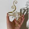 Floral Open Arm Bangle Hollow Out Arm Ring Vintage Gold Jewelry  Hand Jewelry