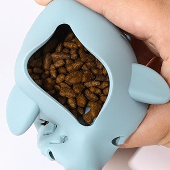 Fish-Shaped Cat Treat Dispenser Toy Cat Puzzle Slow Feeder Interactive Silicone Chew Toy for Indoor