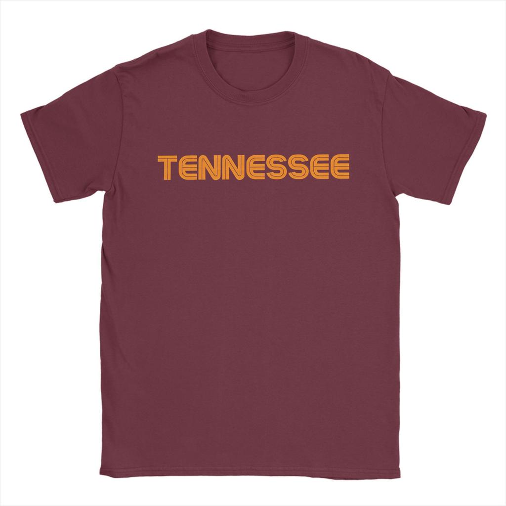 Niesamowity T-shirt Tennessee TN Męski Bawełniany T-shirt z Okrągłym Dekoltem Koszulki z Krótkim Rękawem Odzież 6XL