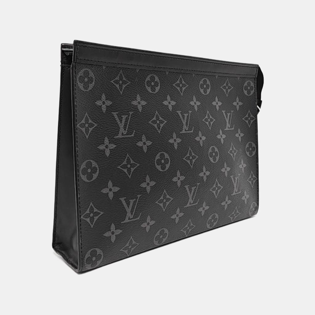 [Pre-Owned] Louis Vuitton Pochette Voyage MM 'Black Monogram Eclipse Canvas' - Very Good #1G1KZWY