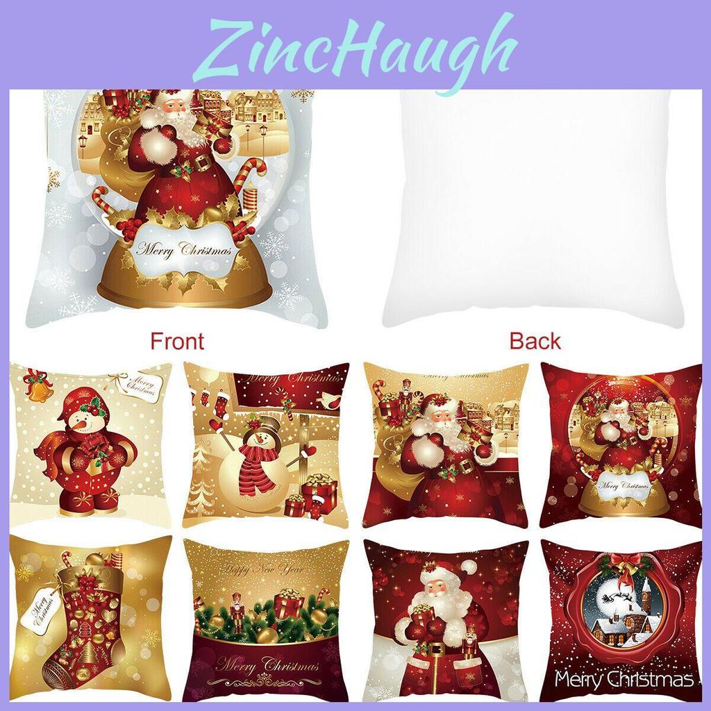 Machine Washable Christmas Cushion Cover With Invisible Zipper For Effortless Home Styling