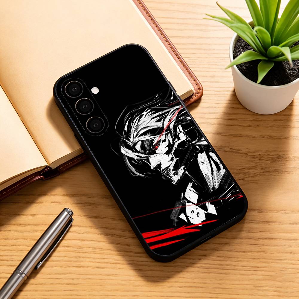Metal G-Gear S-Solid Phone Case Black Silicone Soft For Samsung Galaxy A73,A72,A71,A70,A53,A52,A51
