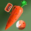 Cute Carrot-shaped Voice Recorder Pen 2-in-1 Ballpoint Pen 60s Real Sound Recording Novelty Graffiti Stationery for Kids Gift