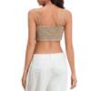 Women Crop Tie Front Camisole Casual Summer Lace Trim Spaghetti Strap Tank Tops Sleeveless T-Shirt for Club Streetwear