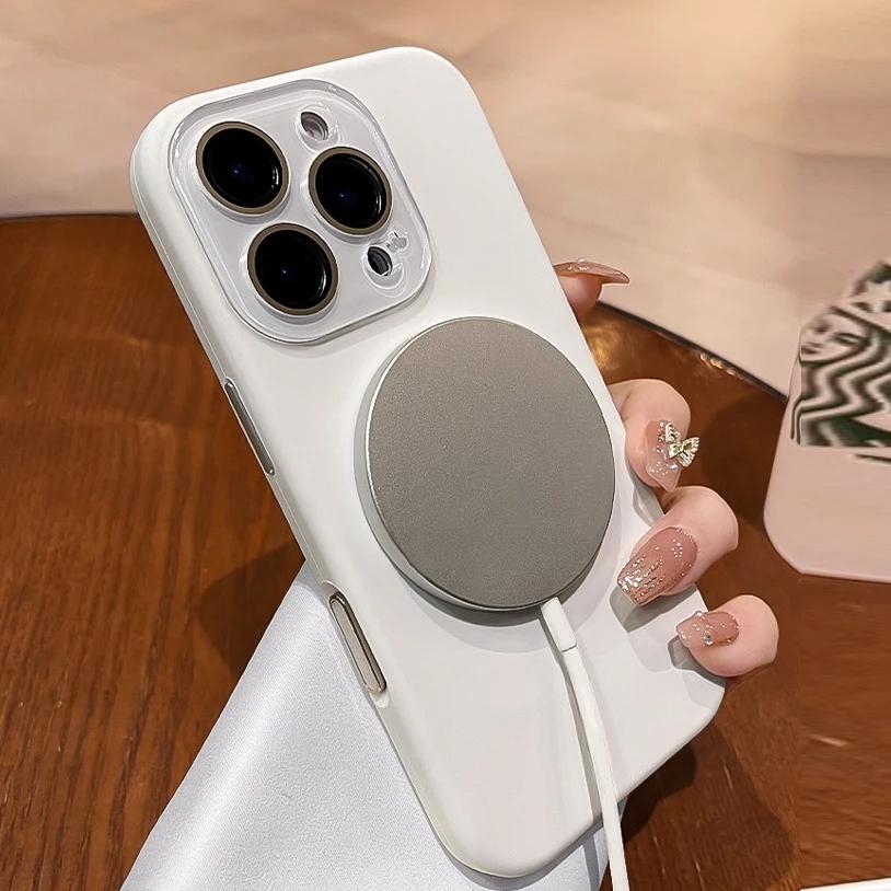 Liquid Silicone For  Charge Magnetic Case For For Iphone 17 Pro Max 16 15 14 13 12 11 Crystal Camera Protection Soft Cover