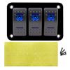 Zmayastar SP-CYKG-01 3 Reihen Wasserdichtes Bootsschalterpanel für Auto, Boot, Marine, Wippschalterpanel, DC12-24V, Marinezubehör,