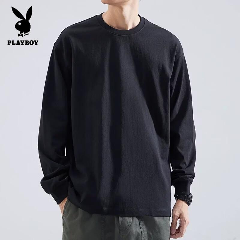 Playboy Heavyweight Cotton Crewneck Long Sleeve T-Shirt