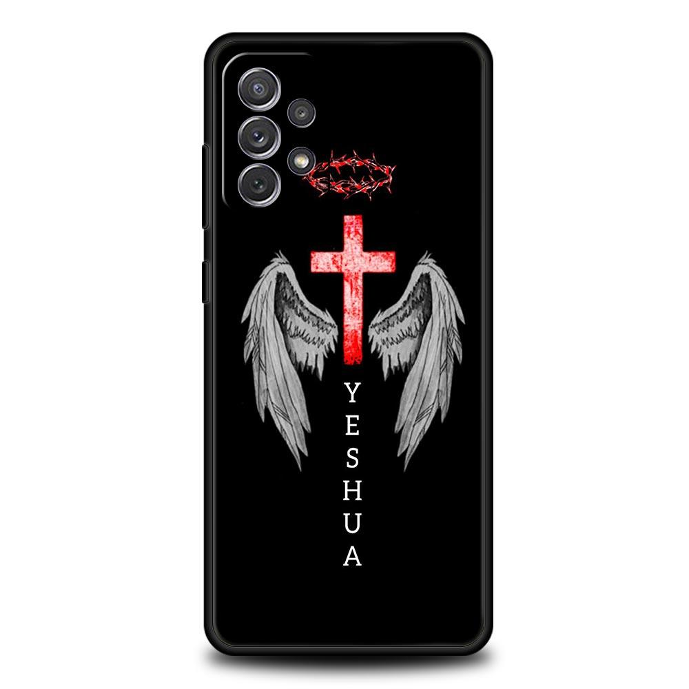 Cross Pattern Element Design Phone Case for Samsung Galaxy A55 A35 A17 A07 A15 A13 A25 A51 A71 A72 A73 A32 A52 A52S A41 Soft TPU