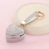 Portable Mini Pill Case Shining Bling Bling Key Pendant Compact Bag Hanging Ornaments  Car Hanging