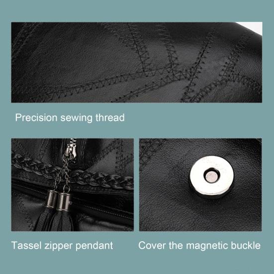 Unisex Retro Backpack Faux Leather Waterproof Schoolbag Anti-Theft Multi-Pocket Backpack for Street Travel College Students