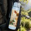 1PC Fawn Deer Autumn Leaf Print 750ml Color Plastic Sports Water Bottle Leakproof Flip Straw Lid Suitable for Sports Office Home Use