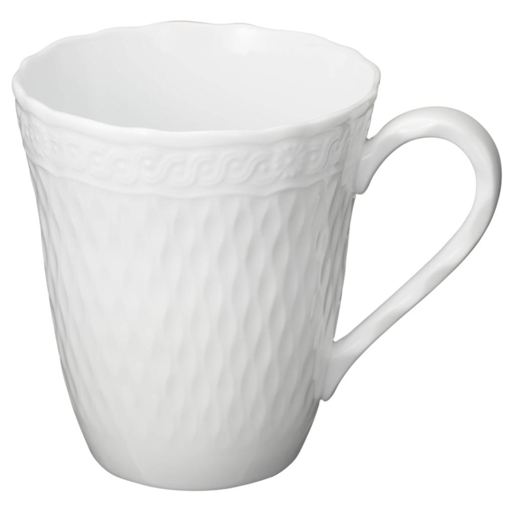 Noritake Cher Microwave and Dishwasher Fine Porcelain Mug, 420cc, Blanc, Safe, (Premium White), T94857/1655