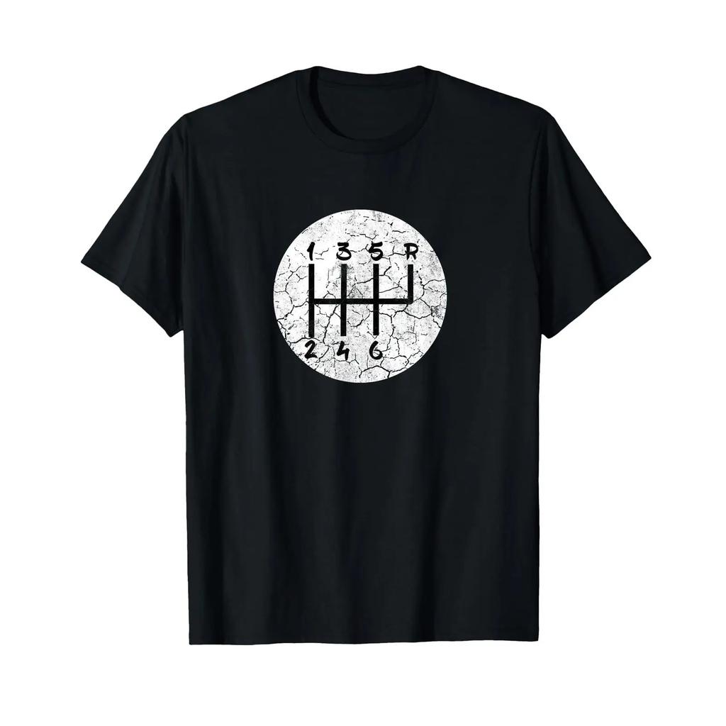 Funny Stick Shift Car 6 Speed Unisexual Transmission T Shirt Vintage Washed Streetwear Designer Clothes Top For Everyday Wear