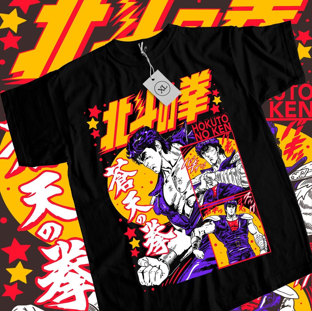 Anime Fist Of The North Star Hokuto No Ken Graphic Black TShirt Size S4XL