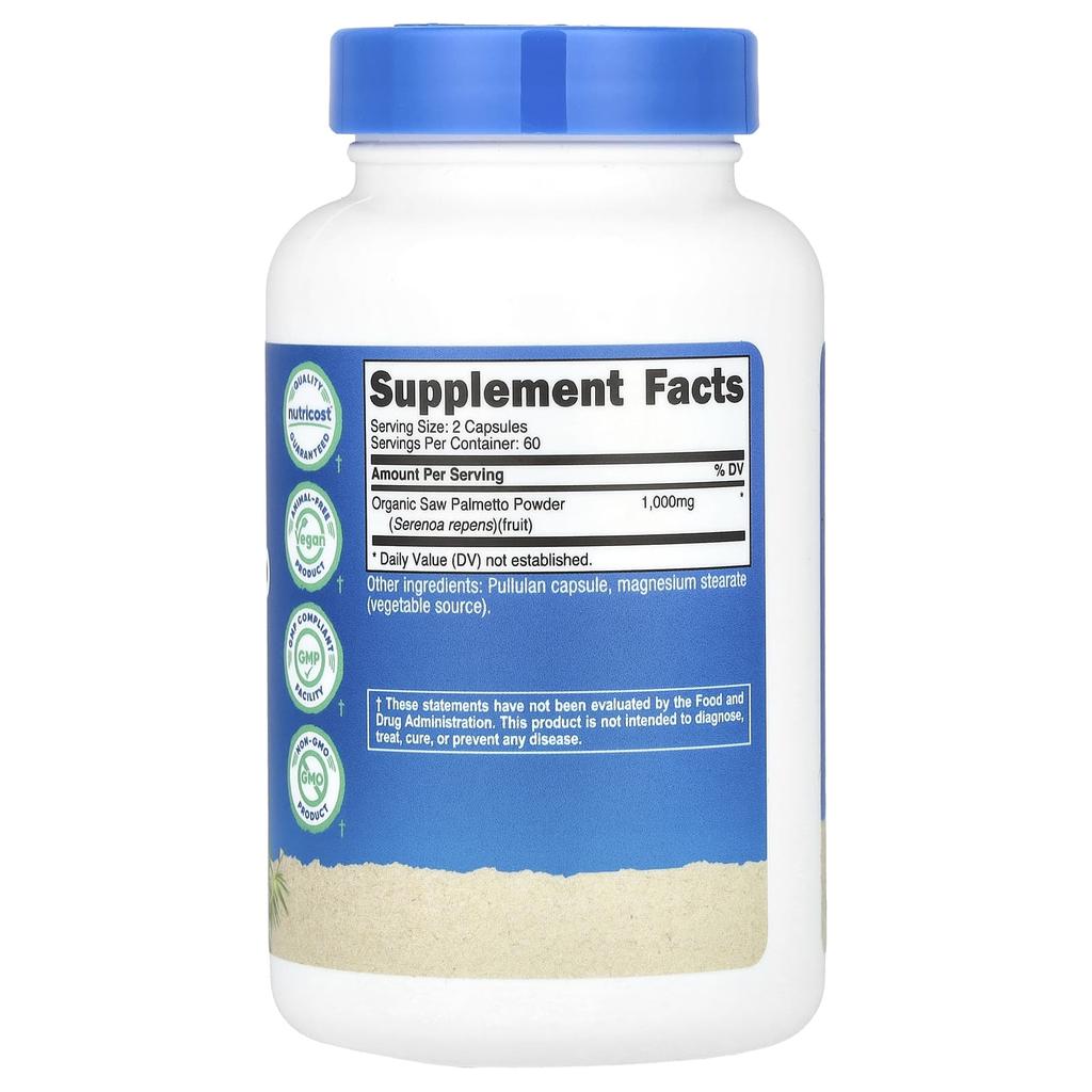 Saw Palmetto, 120 Capsules (500Mg Per Capsule)