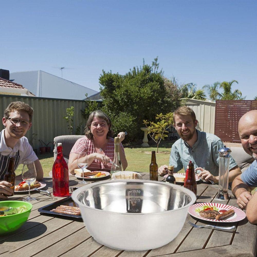 Basin Nesting Bowls Stainless Steel Food Prep Bowls Portable Mixing Bowls  Baking