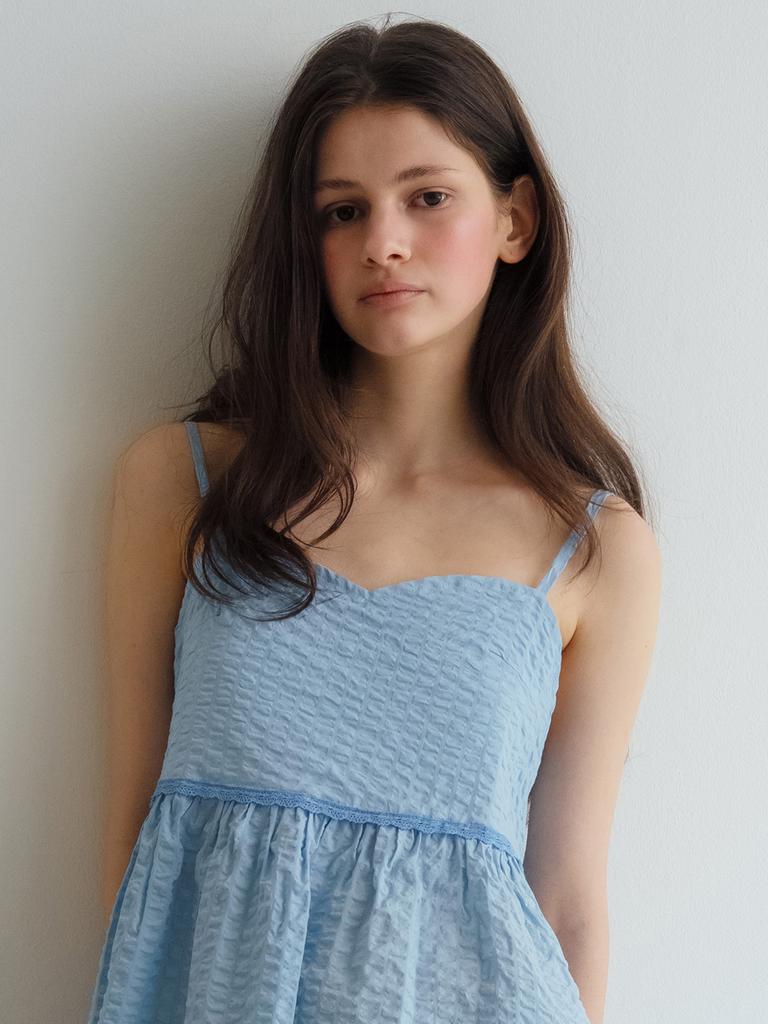 Murmure Haint Embossed Heartneck Smoked Dress_Haint Dress