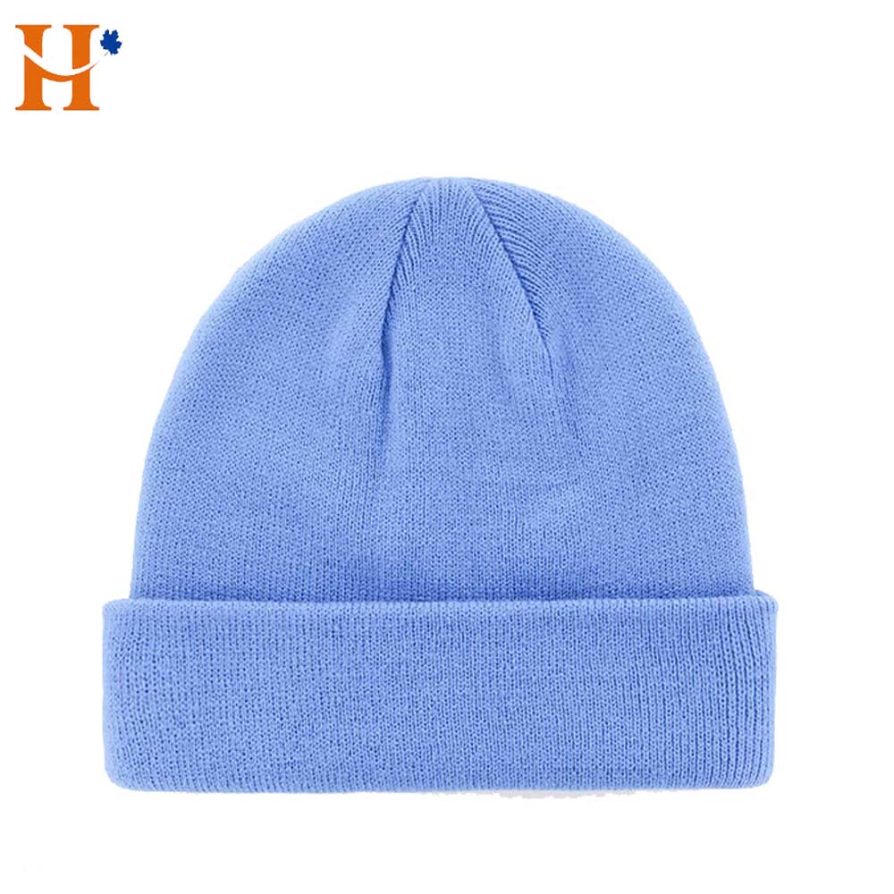 High Quality Cheap Custom Black Knitted Beanies With Custom Embroidered Logo Winter Hat
