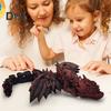 3D Printed Rose Dragon 8.46" Articulated Fidget Dragon Toy with Flexible Joints Desk Decor Winged Rose Dragon for Home Office School