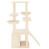 VidaXL Arbre à chat avec griffoirs en sisal crème 133 cm 171756