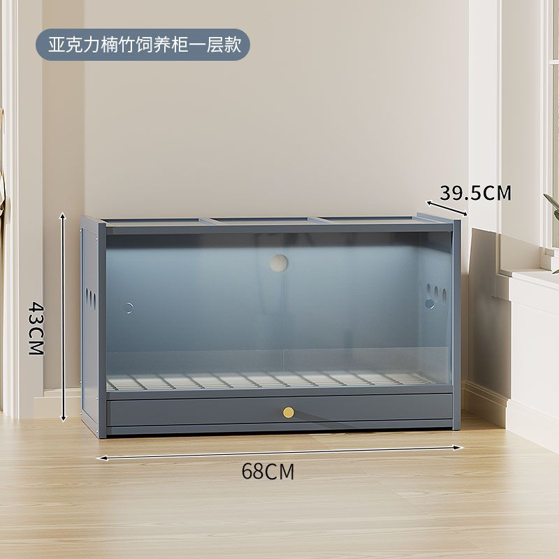 

Chicken Breeding Box Transparent Visible Drawer-type Sliding Door Bird Multi-functional Small Pet Cages Feeding Accessories