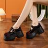 Platform Loafers Women's 2025 Spring and Summer New Fashionable Versatile Muffin Single Shoes British Style Big Head Inner Height-increasing Women