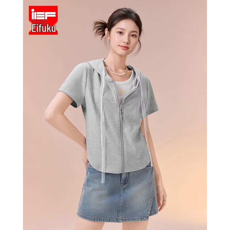 IEF 2026 Spring/Summer Casual Slim-Fit Sweatshirt Jacket S