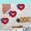 Independence Day Door Decor With Heart Flower Wreath And Butterfly Knot Design