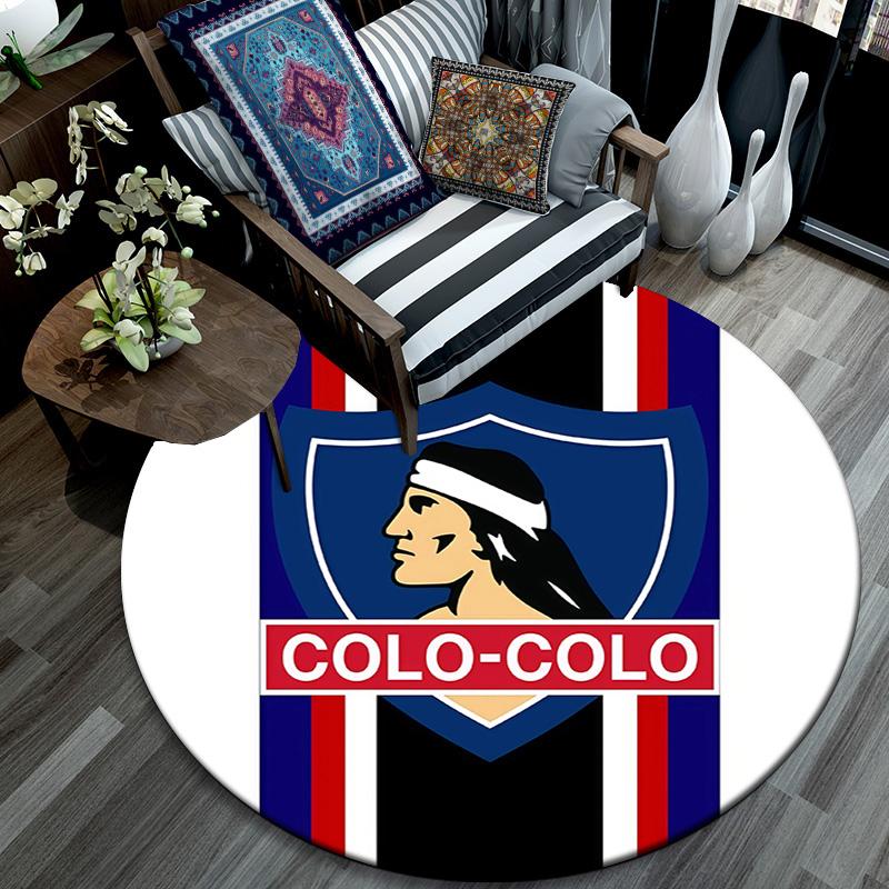CSD Colo‑Colo Round Area Rug,Carpet Rug for Living Room Bedroom Sofa Playroom Decor,Non-slip Floor Mat