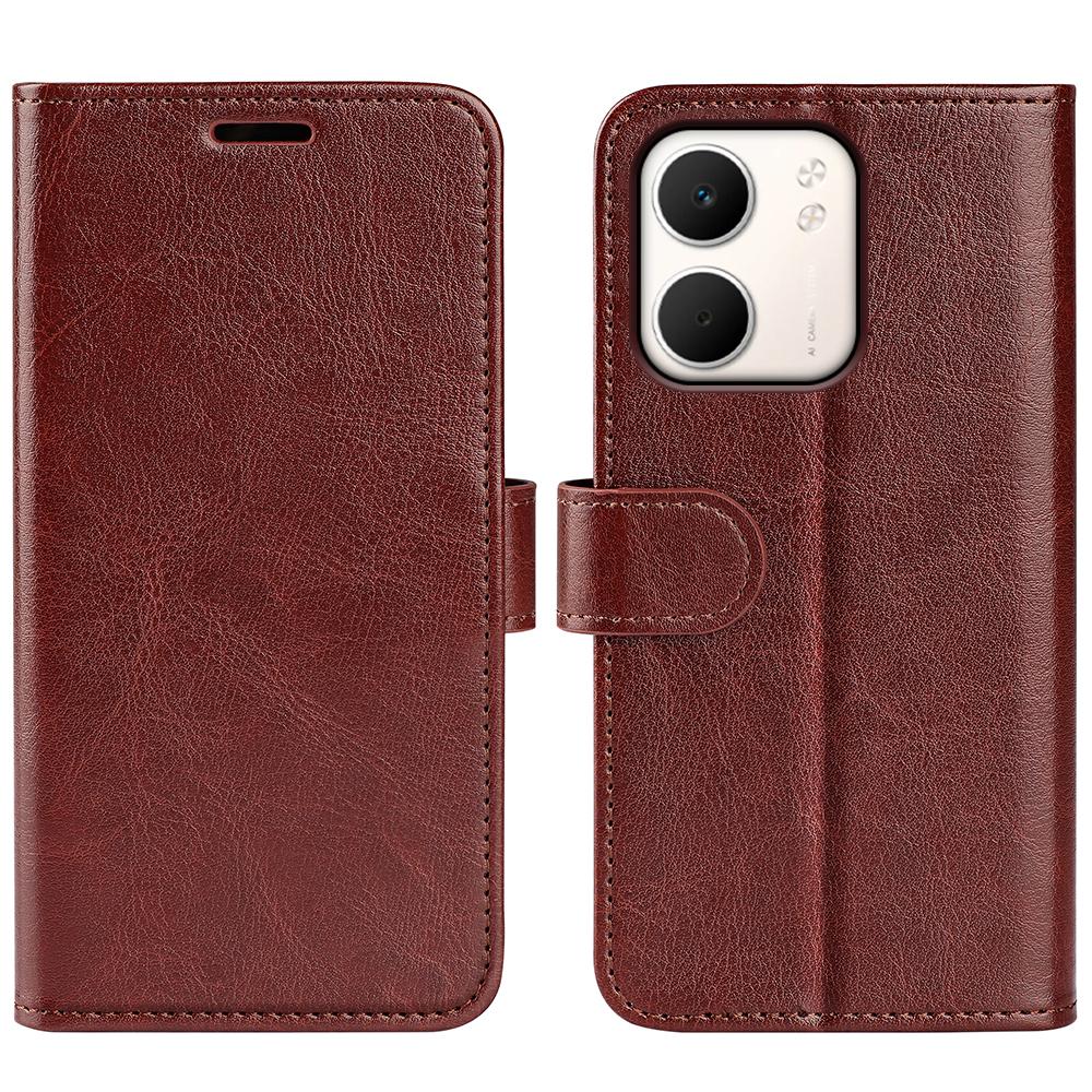 For Oppo A5x 5G/Oppo A5x 4G Case Crazy Horse Texture Stand Leather Phone Cover