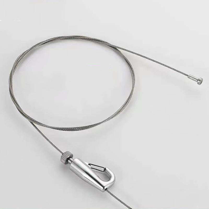 0.5-2M Adjustable Art Display Hanger 304 Stainless Steel Wire Cable Hanging Kit For Gallery Paint Picture Ceiling Suspension