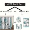 Bathroom Abstract Bohemian Shower Curtain Medieval Minimalist Art Polyester Fabric Shower Curtain 180 * 180CM with 12 Hooks