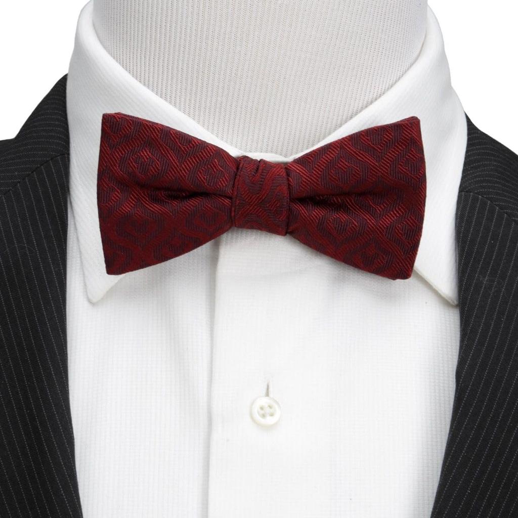 [Cufflinks] Mickey Mouse Holiday Maroon Bow Tie dn-mhdp-bt
