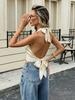 Elegant Halter Neck Off-Shoulder Sleeveless Top - High-End Summer Fashion