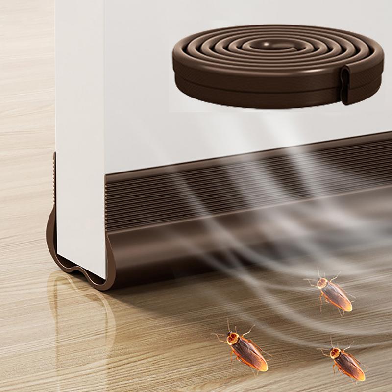 PVC Adjustable Door Bottom Seal Strip Weather Strip Under Door Draft Stopper Thicker Anti-Cold Gap Blocker Sealing Weather Strip