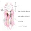 Home Decoration Teenage Heart Dreamcatcher Glazed Bead Feather Hanging Handmade Weaving Lace Decorations Indoor Living Room Wind Chimes