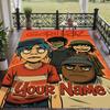 Custom Text Gorillaz Pattern Floor Rug Soft Indoor Carpet Mat Living Room Bedroom