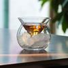 Japanese Double Layer Sake Chiller Cooler Cocktail Whiskey Wine Cooling Carafe for Home Bar