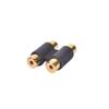 RCA Straight Dual 2 Head Phono Coupler AV Female Adapter RCA Phono Twin Coupler