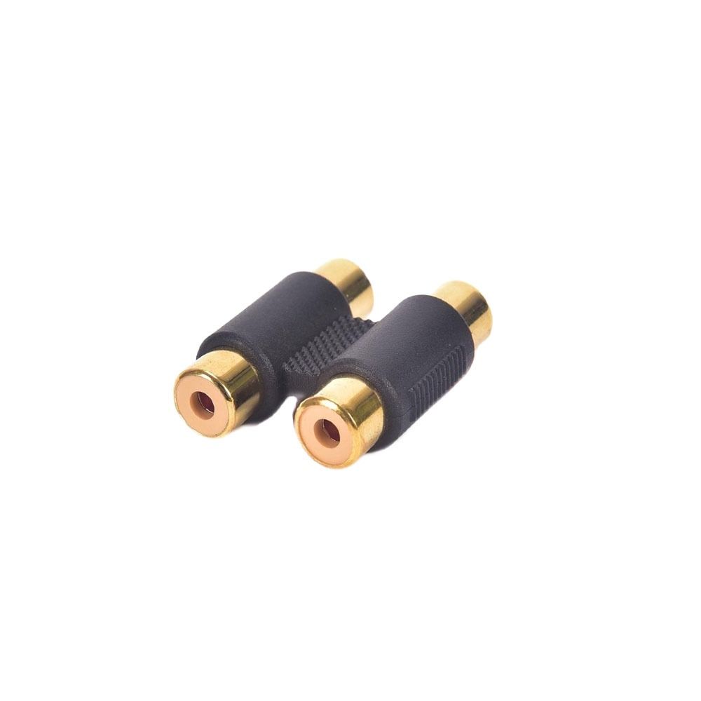 RCA Straight Dual 2 Head Phono Coupler AV Female Adapter RCA Phono Twin Coupler